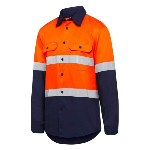 Hard Yakka Y07940 Core LS 2Tone Taped Vented Shirt - Image 10