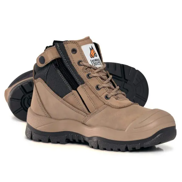 Mongrel 461060 Stone ZipSider Safety Boot With Scuff - Image 2