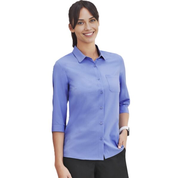 Biz Care CS951LT Womens Florence Plain 3/4 Sleeve Shirt