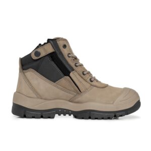 Mongrel 461060 Stone ZipSider Safety Boot With Scuff