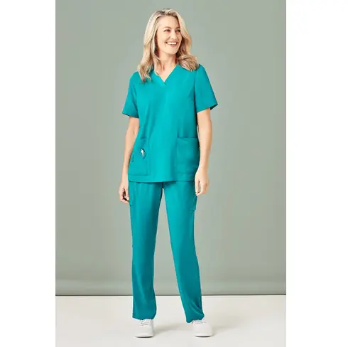 Biz Care CST941LS Ladies V Neck Scrub Top