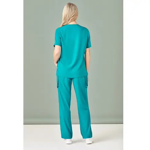 Biz Care CST941LS Ladies V Neck Scrub Top - Image 2