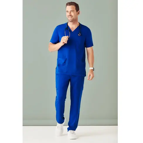 Biz Care CST945MS Mens V Neck Scrub Top - Image 4