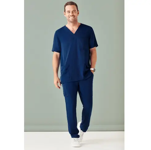 Biz Care CST945MS Mens V Neck Scrub Top - Image 6