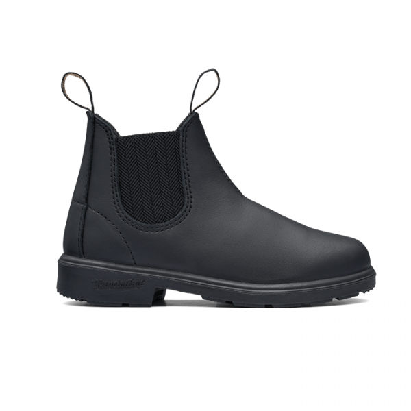 Blundstone 631 Black Kids Slip On Boots At The Coal Face Workwear