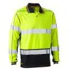 Bisley BK6219T Taped Two Tone HiVis Polyester Mesh L/S Polo Shirt - Image 3