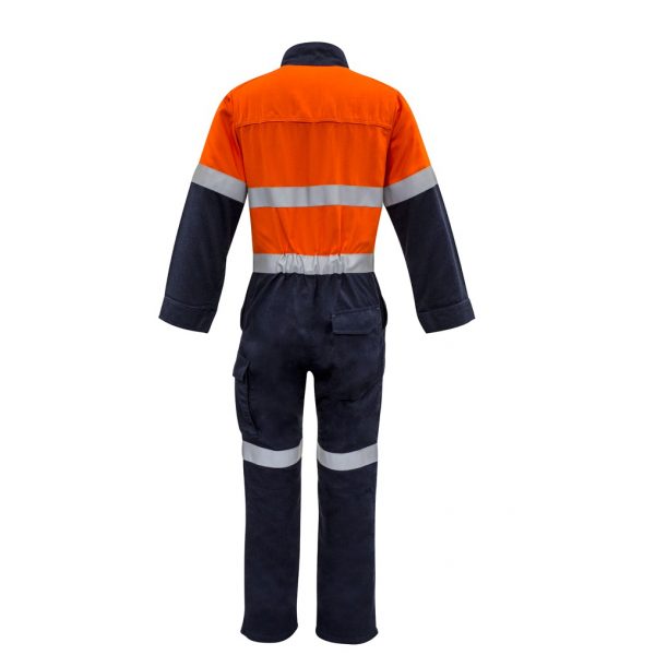Syzmik ZC525 Mens Orange Flame HRC 2 Hoop Taped Spliced Overall - Image 2