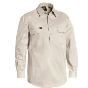 Bisley BSC6820 Closed Front Cotton Light Weight L/S Drill Shirt
