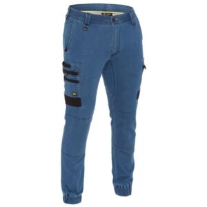 Bisley BPC6335 Flex & Move™ Stretch Denim Cargo Cuffed Pants