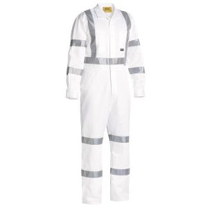 Bisley BC6806T 3M Taped White Drill Coverall