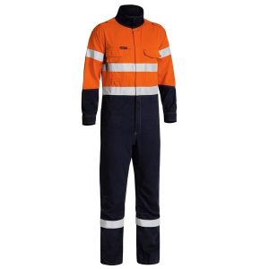 Bisley BC8086T Tencate Tecasafe® Plus 700 Taped Two Tone Hi Vis Engineered FR Vented Coverall