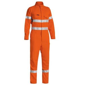 Bisley BC8185T Tencate Tecasafe® Plus 580 Taped Hi Vis Lightweight FR Non Vented Engineered Coverall