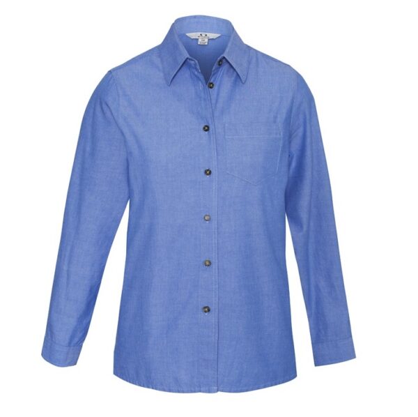 Biz Collection LB6201 Chambray Ladies L/S Shirt - Image 2