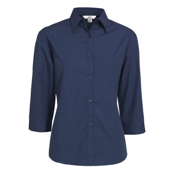 Biz Collection LB8200 Micro Check Ladies 3/4 Shirt - Image 6