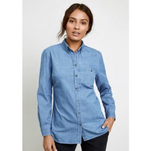 Biz Collection S017LL Ladies Indie Denim L/S ShirtBiz Collection S017LL Ladies Indie Denim L/S Shirt