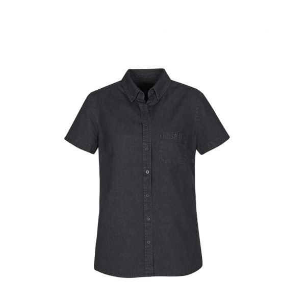 Biz Collection S017LS Ladies indie Denim S/S Shirt - Image 6