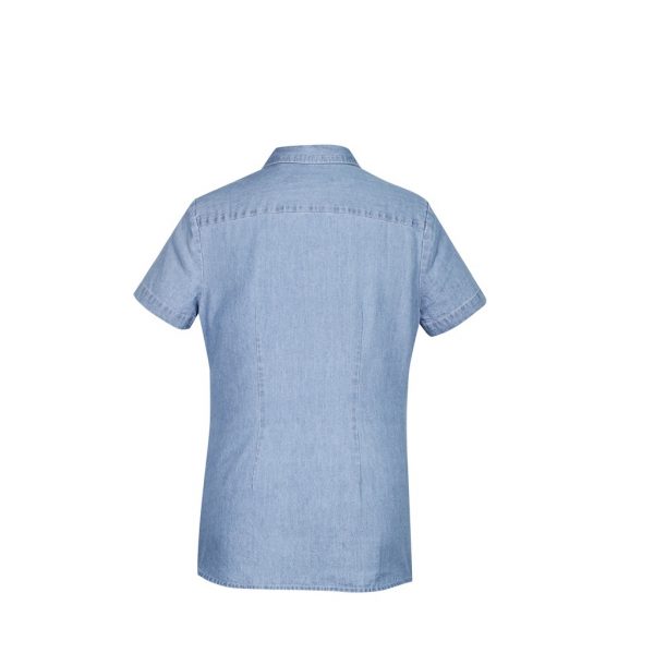 Biz Collection S017LS Ladies indie Denim S/S Shirt - Image 5