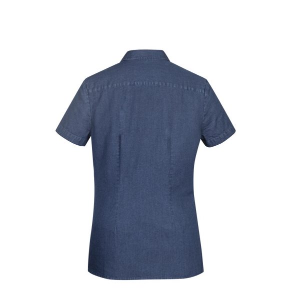 Biz Collection S017LS Ladies indie Denim S/S Shirt - Image 3