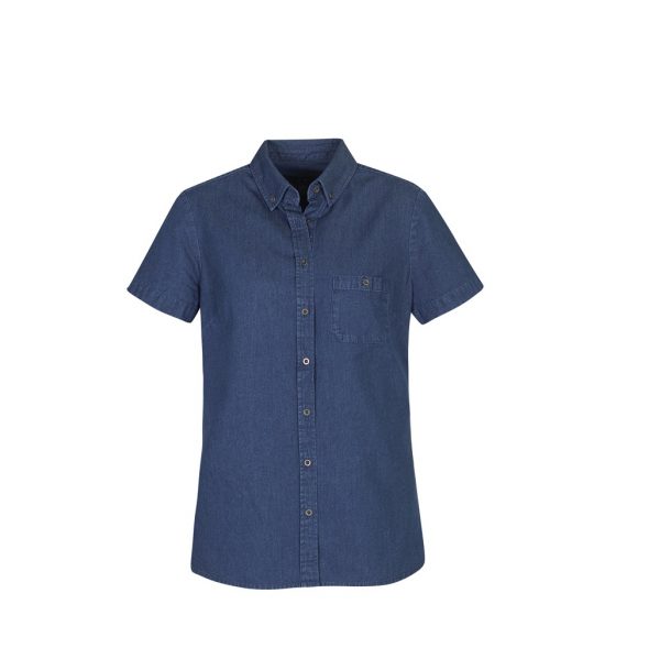 Biz Collection S017LS Ladies indie Denim S/S Shirt - Image 2