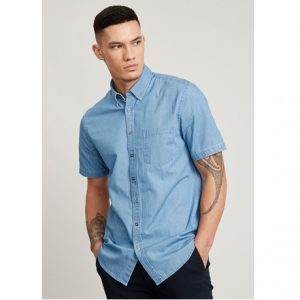 Biz Collection S017MS Mens Indie Denim S/S ShirtBiz Collection S017MS Mens Indie Denim S/S Shirt