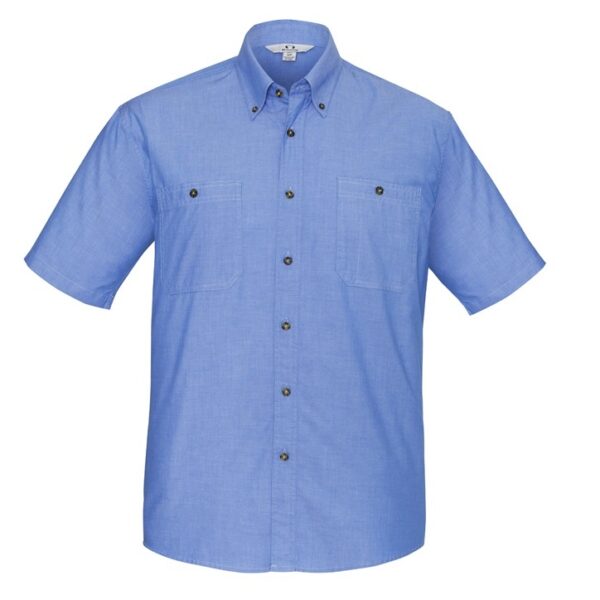 Biz Collection SH113 Chambray Mens S/S Shirt - Image 2