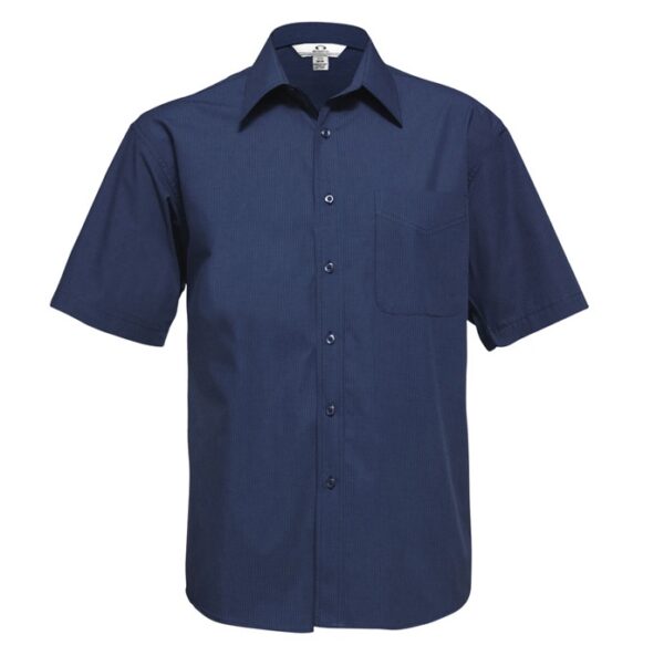 Biz Collection SH817 Micro Check Mens S/S Shirt - Image 6