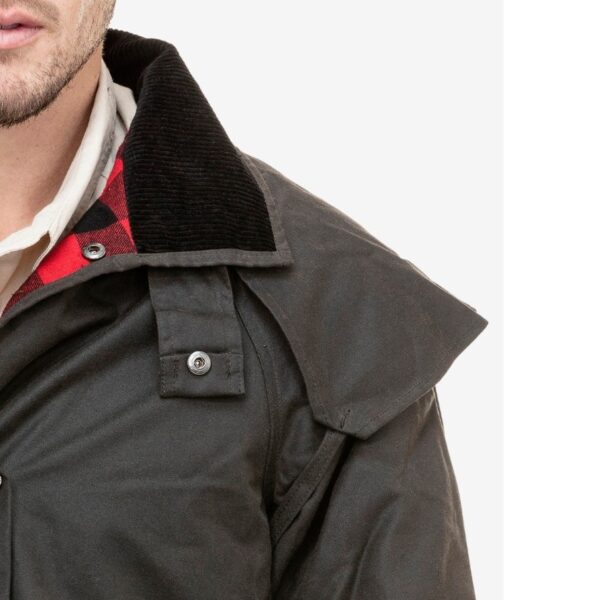 Swanndri SW194024M Baxter Oilskin Short Coat - Image 4