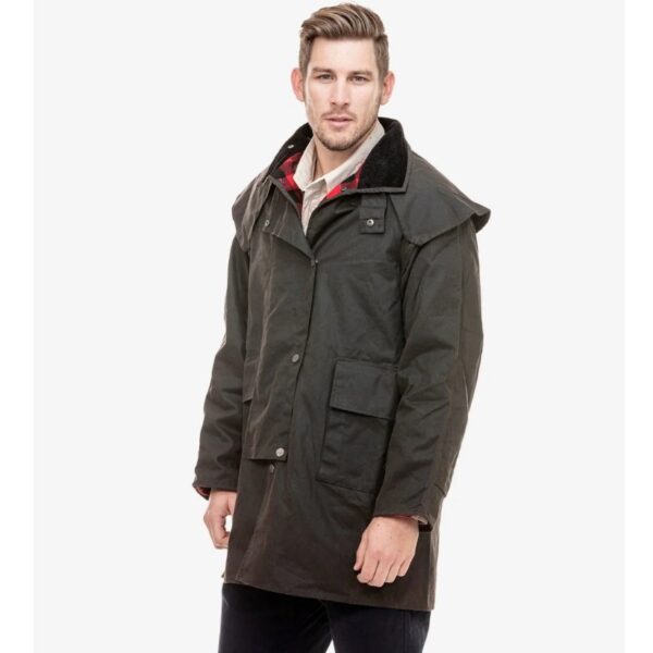Swanndri SW194024M Baxter Oilskin Short Coat - Image 2
