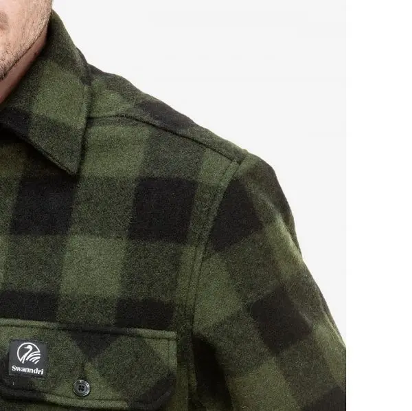 Lee wool clearance zip overshirt green