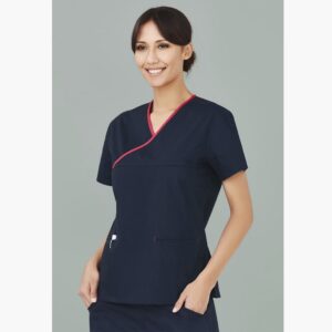 Biz Collection H10722 Ladies Crossover Scrubs Top