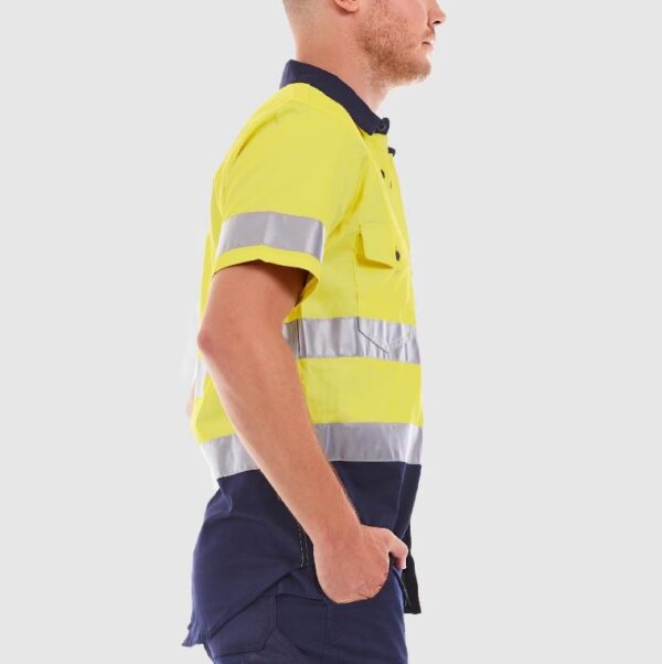 Tradie MJ1769ST Hi Vis SS Shirt Reflective Tape - Image 2