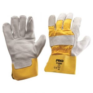 Pro Choice 940GY Yellow/GREY Leather Gloves Large