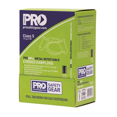 Pro Choice EPBMDC Probell Metal Detectable Earplugs Corded - 100 Pairs - Image 3
