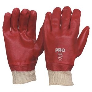 Pro Choice PVC27KW 27CM Red PVC / Knit Wrist Gloves