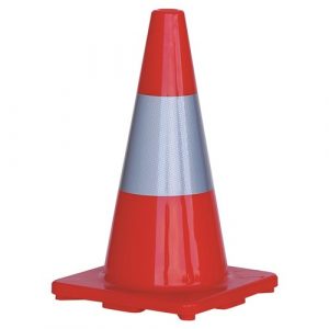 Pro Choice TC450R Orange PVC Traffic Cone / Reflective Tape 450mm