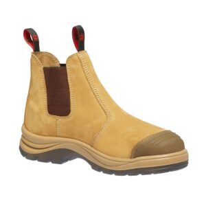 KingGee K25200 Tradie Wheat Gusset Elastic Sided Safety Boot