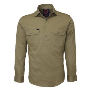Ritemate RM100CF Closed Front L/Sleeve Shirt