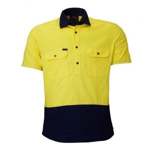 Ritemate RM105CFS Closed Front S/S Two Tone Shirt