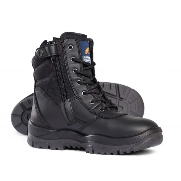 Mongrel 951020 Black Non Safety High Leg ZipSider Boot - Image 2