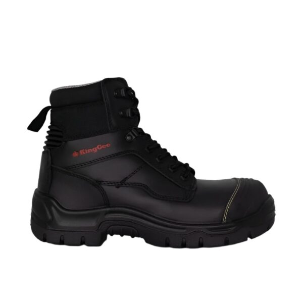 KingGee K27890 Phoenix 6Z 150mm Side Zip Black Safety Boots - Image 2