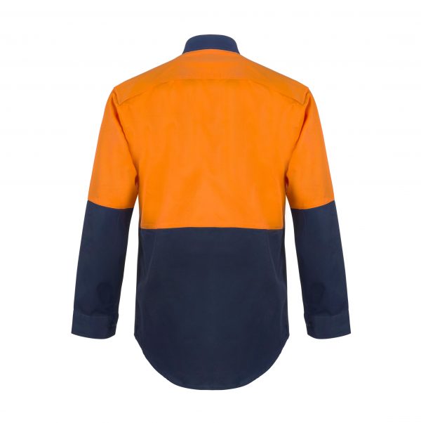 Workcraft WS3022 HiVis Two Tone L/S Cotton Drill Shirt - Image 4