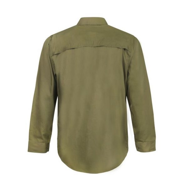 Workcraft WS4011 Lightweight L/S Vented Cotton Drill Shirt - Image 4