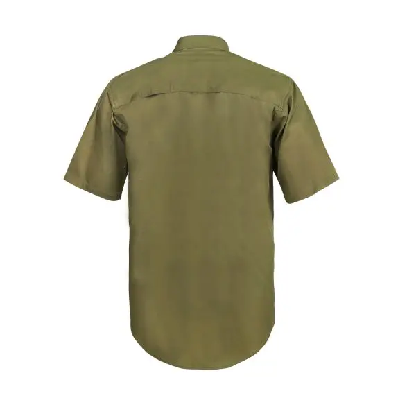 Workcraft WS4012 Lightweight Short Sleeve Vented Cotton Drill Shirt - Image 2
