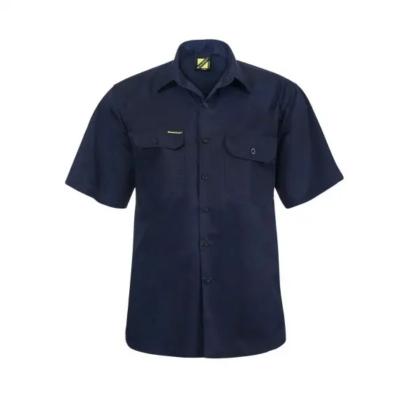 Workcraft WS4012 Lightweight Short Sleeve Vented Cotton Drill Shirt - Image 3