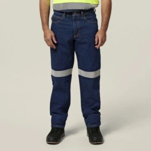 Hard Yakka Y03513 Foundations 14.5 Oz Enzyme Washed Denim With TapeHard Yakka Y03513 Foundations 14.5 Oz Enzyme Washed Denim With Tape