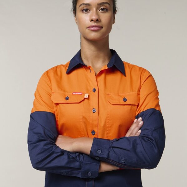 Hard Yakka Y08225 Womens Koolgear HiVis Ventilated L/S Shirt - Image 7
