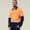 Hard Yakka Y11379 Koolgear HiVisibility Two Tone Long Sleeve Ventilated Polo With Segmented Tape - Image 7