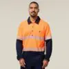 Hard Yakka Y11379 Koolgear HiVisibility Two Tone Long Sleeve Ventilated Polo With Segmented Tape - Image 5