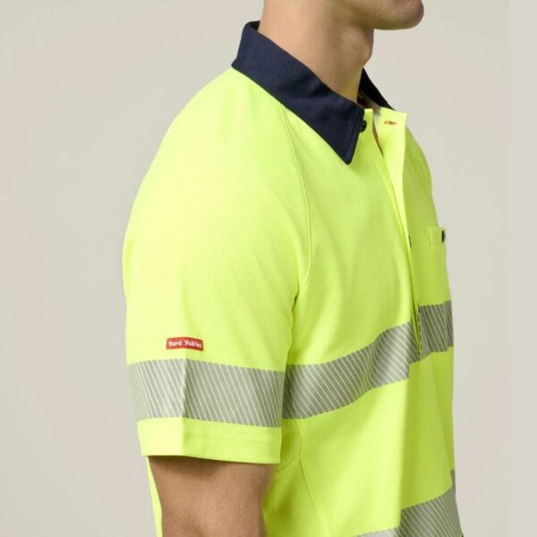 Hard Yakka Y11383 Koolgear HiVis 2Tone SS Taped Polo - Image 4
