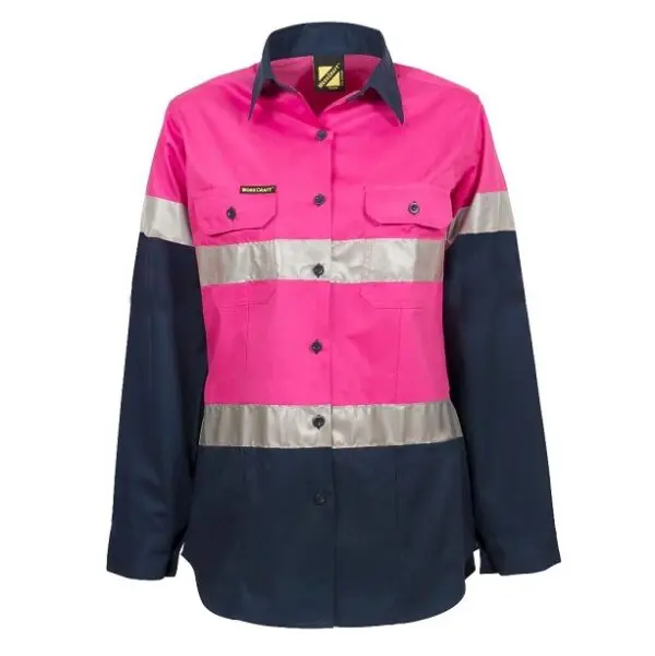 Workcraft WSL503 Ladies HiVis 2 Tone Shirt REF